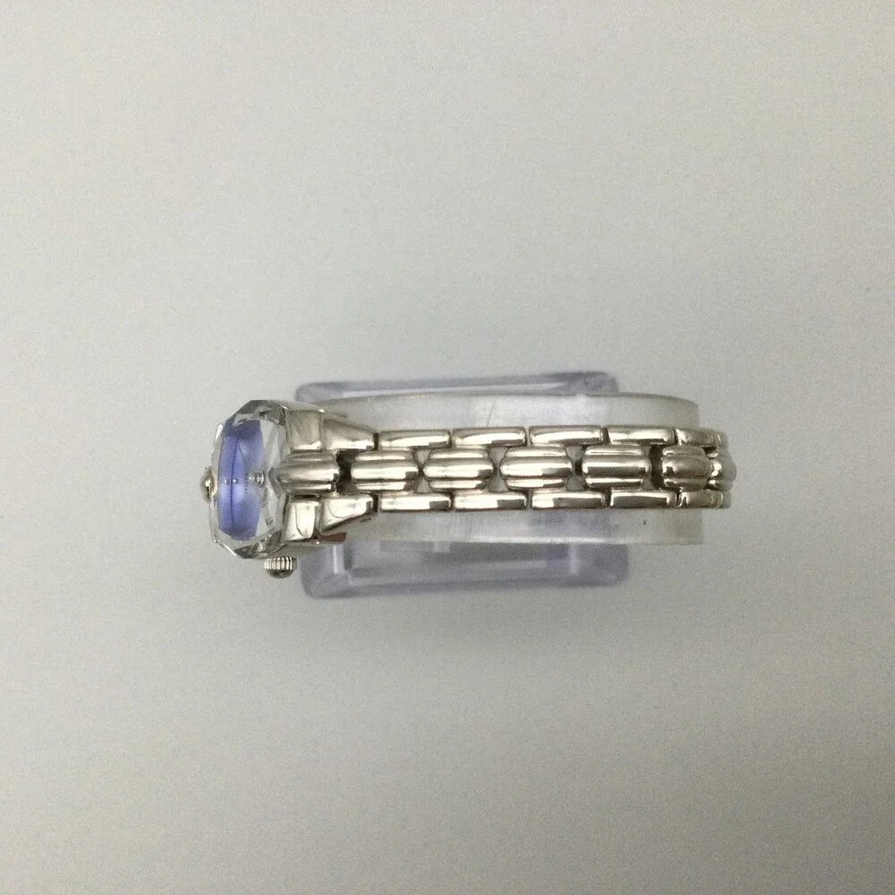 Armitron Womens Watch 17mm Blue Dial Faceted Crystal New Battery 7.25